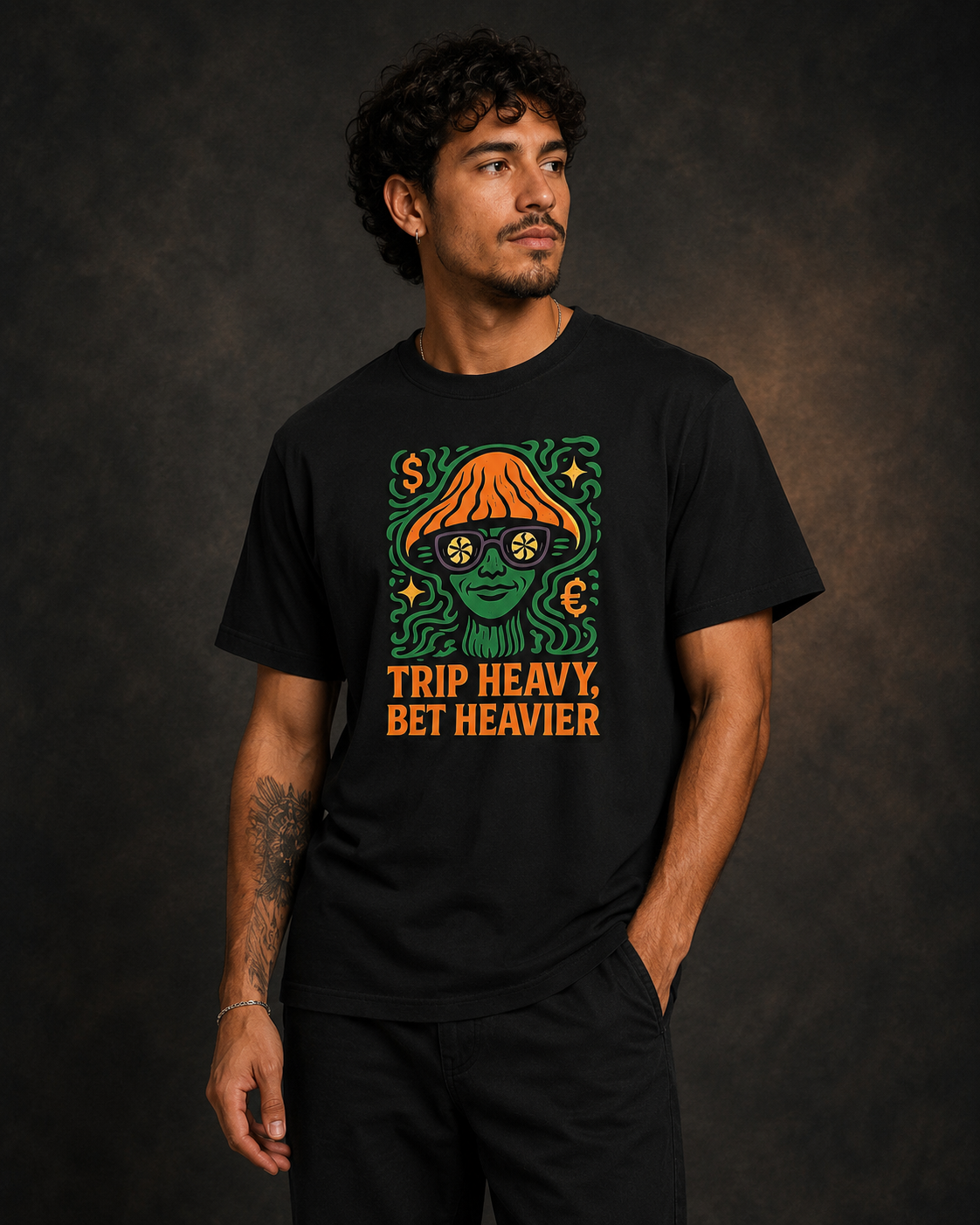 Trip Heavy, Bet Heavier Organic Tee