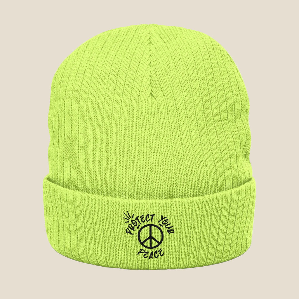 Black Protect Your Peace Logo Beanie