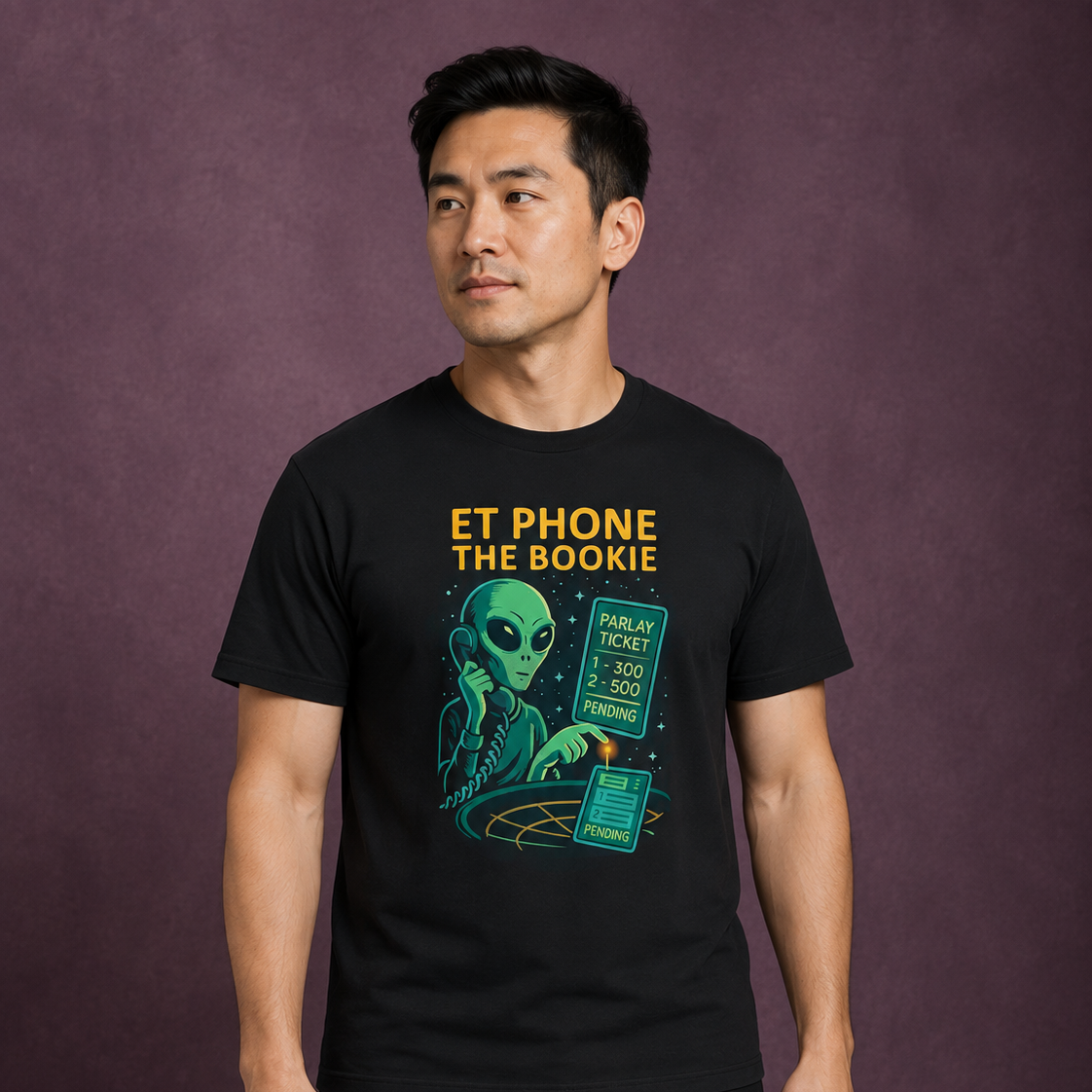 E.T. Phone The Bookie Organic Tee