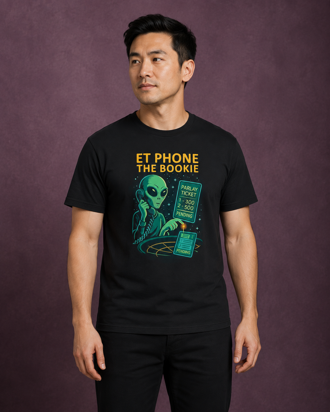 E.T. Phone The Bookie Organic Tee