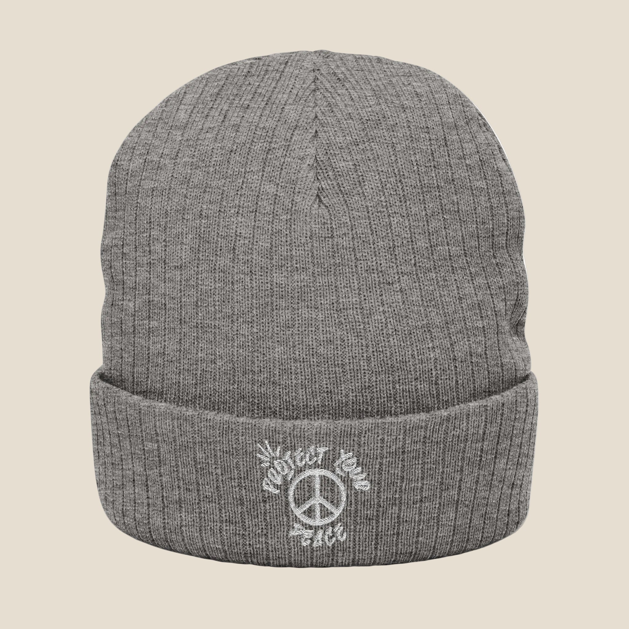 White Protect Your Peace Beanie