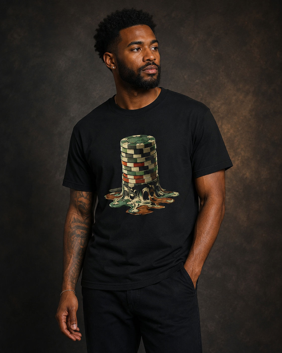 Melting Chip Stack Organic Tee