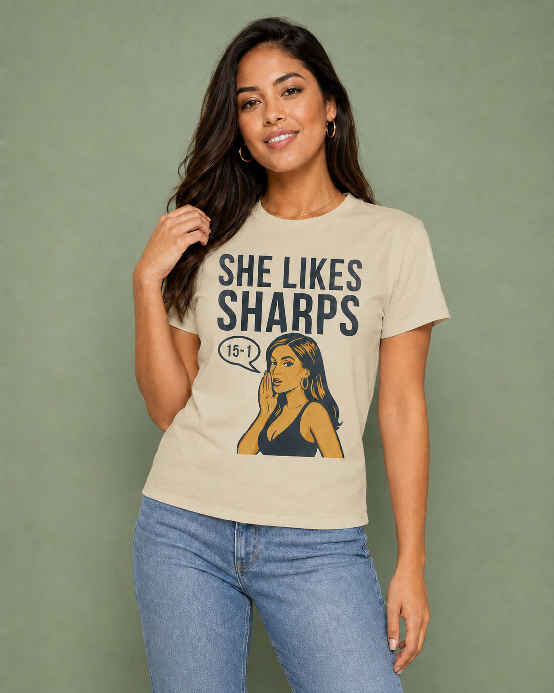 She Likes Sharps Organic Tee