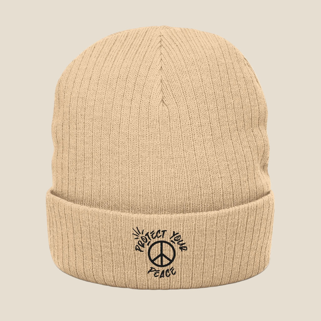 Black Protect Your Peace Logo Beanie