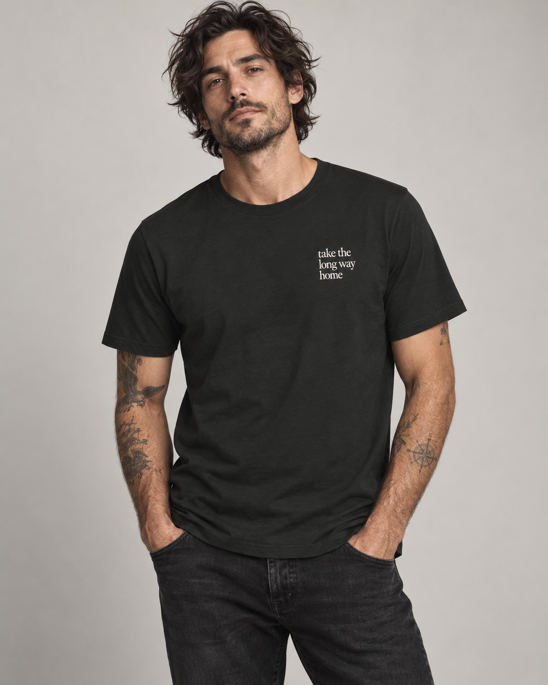 Take The Long Way Home Organic Tee